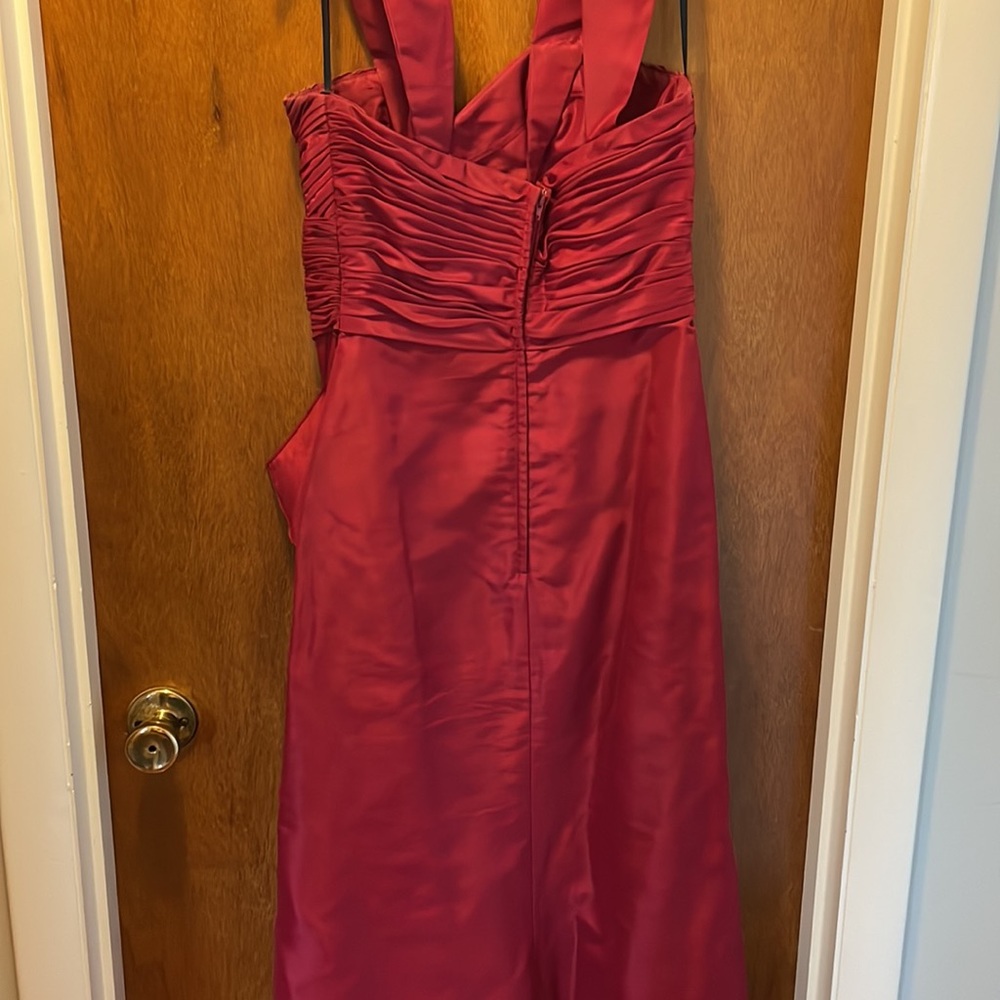 Deep Red Bridesmaid Or Prom Dress - image 4